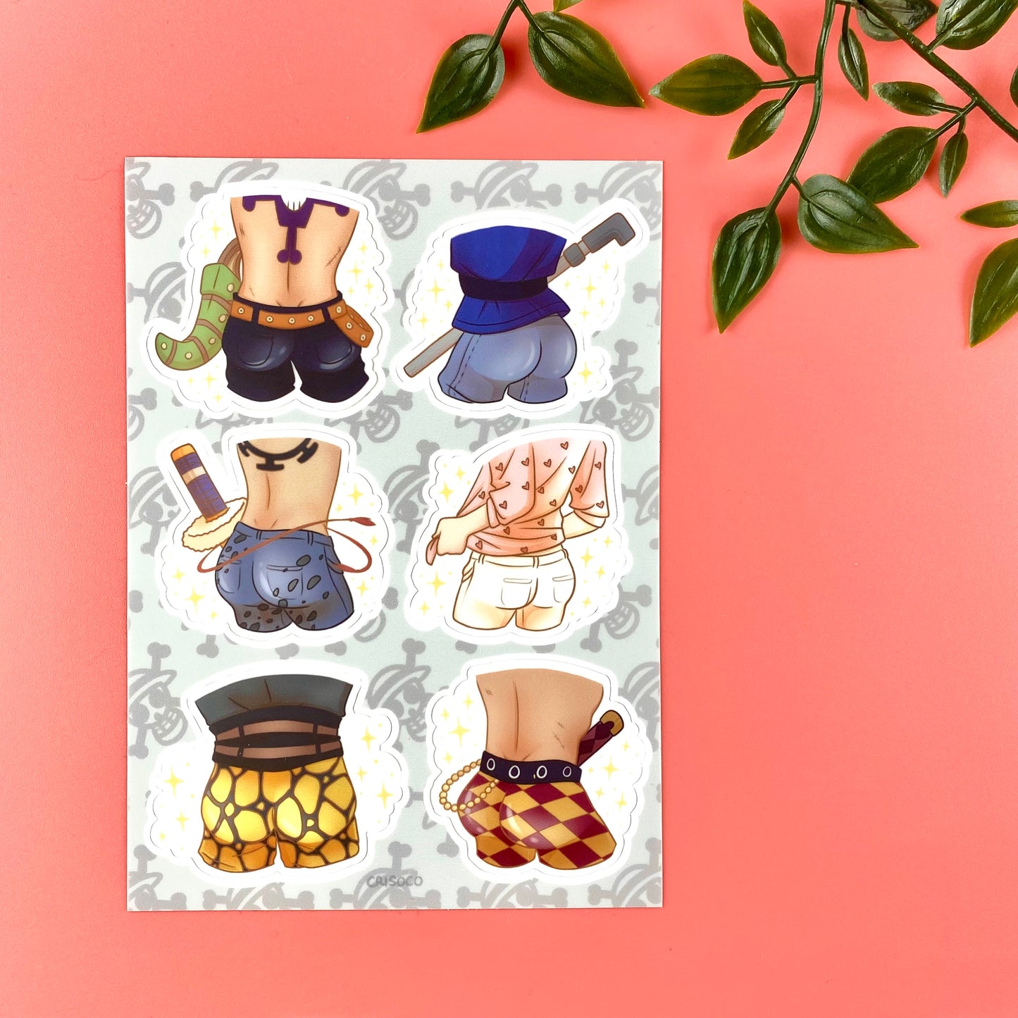 One Piece Butts || Sticker Sheet