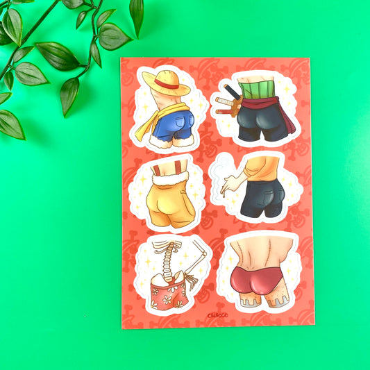 One Piece Butts || Sticker Sheet